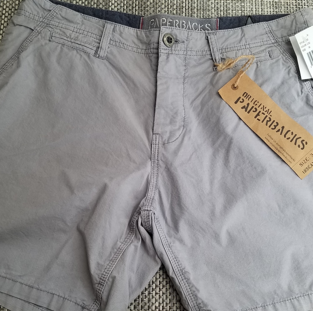 Men's "PAPERBACKS" Grey Shorts